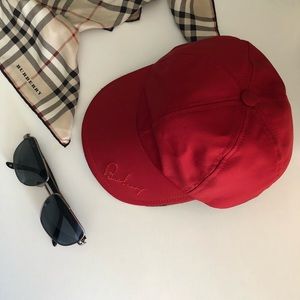 Burberry red hat